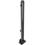 Ornamental bollard | Series 468B | � 60 mm | foldable, self-engaging lockto be fixed by plugs, with base plate 100 x 150 mm | with triangular locking mechanism acc. with DIN 3223 | without eyelet